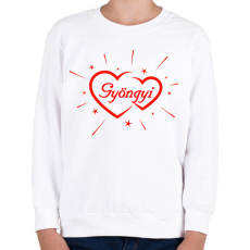 PRINTFASHION Gyöngyi - Gyerek pulóver - Fehér
