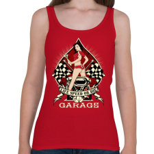 PRINTFASHION Gyors élet vagy halál - Női atléta - Cseresznyepiros női trikó