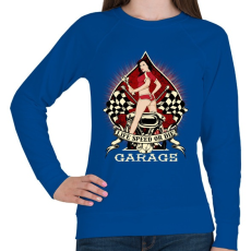 PRINTFASHION Gyors élet vagy halál - Női pulóver - Királykék