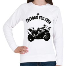 PRINTFASHION gyorsasági motor - Női pulóver - Fehér