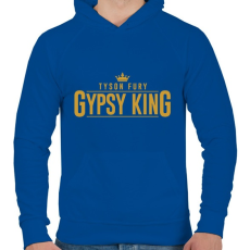 PRINTFASHION Gypsy king - Férfi kapucnis pulóver - Királykék