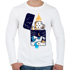 PRINTFASHION Gyújtó  - Férfi hosszú ujjú póló - Fehér