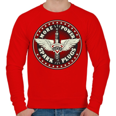 PRINTFASHION Gyújtógyertya - Férfi pulóver - Piros