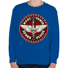 PRINTFASHION Gyújtógyertya - Gyerek pulóver - Királykék gyerek pulóver, kardigán