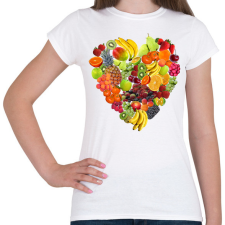 PRINTFASHION Gyümölcs-szív - Női póló - Fehér női póló