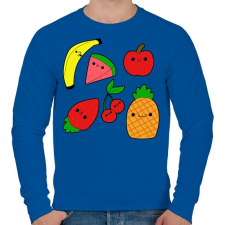 PRINTFASHION Gyümölcsök - Férfi pulóver - Királykék férfi pulóver, kardigán