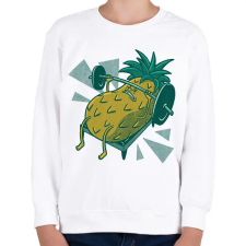 PRINTFASHION Gyúró ananász - Gyerek pulóver - Fehér gyerek pulóver, kardigán
