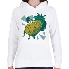 PRINTFASHION Gyúró ananász - Női kapucnis pulóver - Fehér női pulóver, kardigán