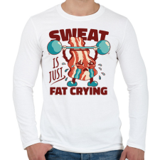 PRINTFASHION Gyúró bacon - Férfi hosszú ujjú póló - Fehér férfi póló