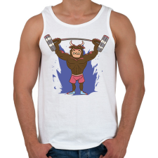 PRINTFASHION Gyúró bika - Férfi atléta - Fehér atléta, trikó