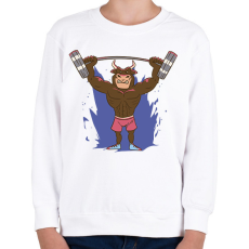 PRINTFASHION Gyúró bika - Gyerek pulóver - Fehér