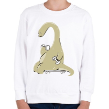 PRINTFASHION Gyúró dínó - Gyerek pulóver - Fehér gyerek pulóver, kardigán