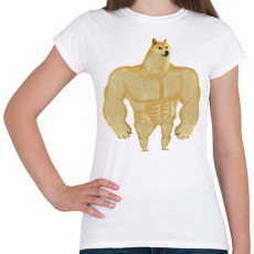 PRINTFASHION Gyúrós kutya mém - Női póló - Fehér