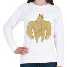 PRINTFASHION Gyúrós kutya mém - Női pulóver - Fehér