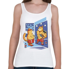 PRINTFASHION Gyúrós macska - Női atléta - Fehér