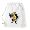 PRINTFASHION Gyúrós majom - Sportzsák, Tornazsák - Fehér