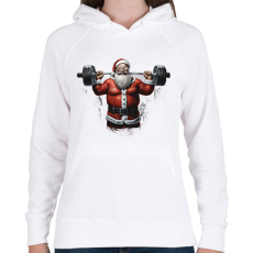 PRINTFASHION Gyúrós mikulás - Női kapucnis pulóver - Fehér