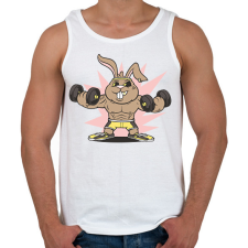 PRINTFASHION Gyúrós nyuszi - Férfi atléta - Fehér atléta, trikó