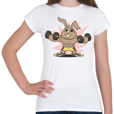 PRINTFASHION Gyúrós nyuszi - Női póló - Fehér