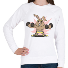 PRINTFASHION Gyúrós nyuszi - Női pulóver - Fehér női pulóver, kardigán