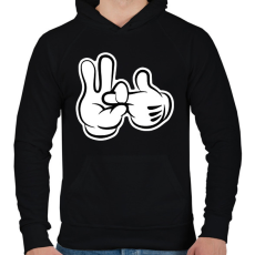 PRINTFASHION Ha érted..  - Férfi kapucnis pulóver - Fekete