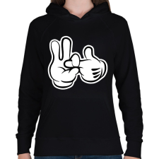 PRINTFASHION Ha érted..  - Női kapucnis pulóver - Fekete női pulóver, kardigán
