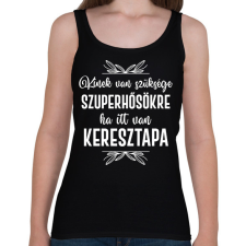 PRINTFASHION Ha itt van keresztapa - Női atléta - Fekete női trikó