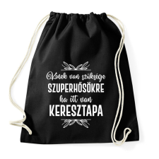 PRINTFASHION Ha itt van keresztapa - Sportzsák, Tornazsák - Fekete tornazsák