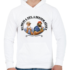 PRINTFASHION Ha kicsi a tét - Férfi kapucnis pulóver - Fehér