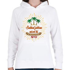 PRINTFASHION Ha mosolyogsz  - Női kapucnis pulóver - Fehér