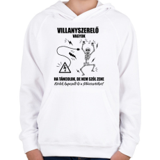 PRINTFASHION Ha táncolok, de nem szól zene - Gyerek kapucnis pulóver - Fehér