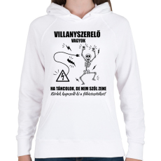 PRINTFASHION Ha táncolok, de nem szól zene - Női kapucnis pulóver - Fehér