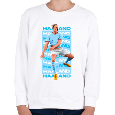 PRINTFASHION Haaland - Gyerek pulóver - Fehér gyerek pulóver, kardigán