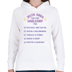 PRINTFASHION Hableány jelek - Női kapucnis pulóver - Fehér