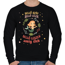 PRINTFASHION Hableány leszek amíg élek - Férfi pulóver - Fekete férfi pulóver, kardigán
