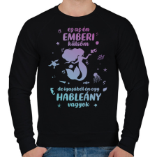 PRINTFASHION Hableány vagyok - Férfi pulóver - Fekete férfi pulóver, kardigán