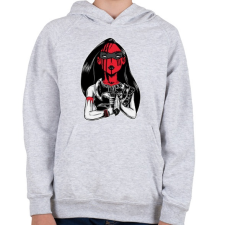 PRINTFASHION Háború hercegnője - Gyerek kapucnis pulóver - Sport szürke gyerek pulóver, kardigán
