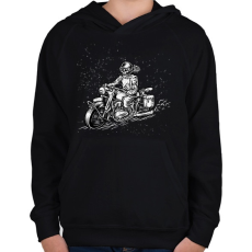 PRINTFASHION Háborúból hazafelé - Gyerek kapucnis pulóver - Fekete