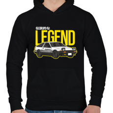 PRINTFASHION HachiRoku - Férfi kapucnis pulóver - Fekete