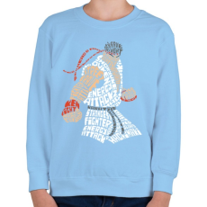 PRINTFASHION Hadouken - Gyerek pulóver - Világoskék