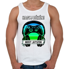 PRINTFASHION Hagyj békén, most játszok - Férfi atléta - Fehér