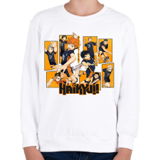 PRINTFASHION Haikyu - Gyerek pulóver - Fehér gyerek pulóver, kardigán