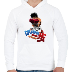 PRINTFASHION Hajime no Ippo - Férfi kapucnis pulóver - Fehér
