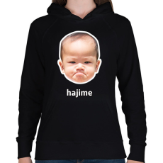 PRINTFASHION hajime - Női kapucnis pulóver - Fekete