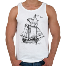 PRINTFASHION Hajó - Férfi atléta - Fehér