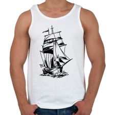 PRINTFASHION Hajó - Férfi atléta - Fehér atléta, trikó