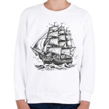 PRINTFASHION Hajó - Gyerek pulóver - Fehér gyerek pulóver, kardigán