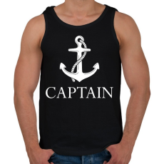 PRINTFASHION Hajó Kapitány - Férfi atléta - Fekete