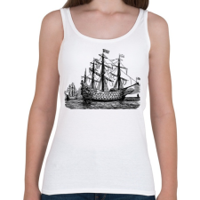 PRINTFASHION Hajó  - Női atléta - Fehér női trikó