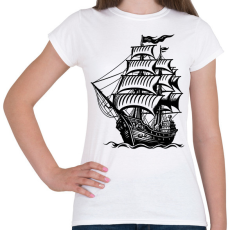 PRINTFASHION Hajó - Női póló - Fehér